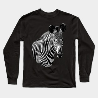 Zebra drawing - Wildlife - Grevy´s Zebra in Africa Long Sleeve T-Shirt